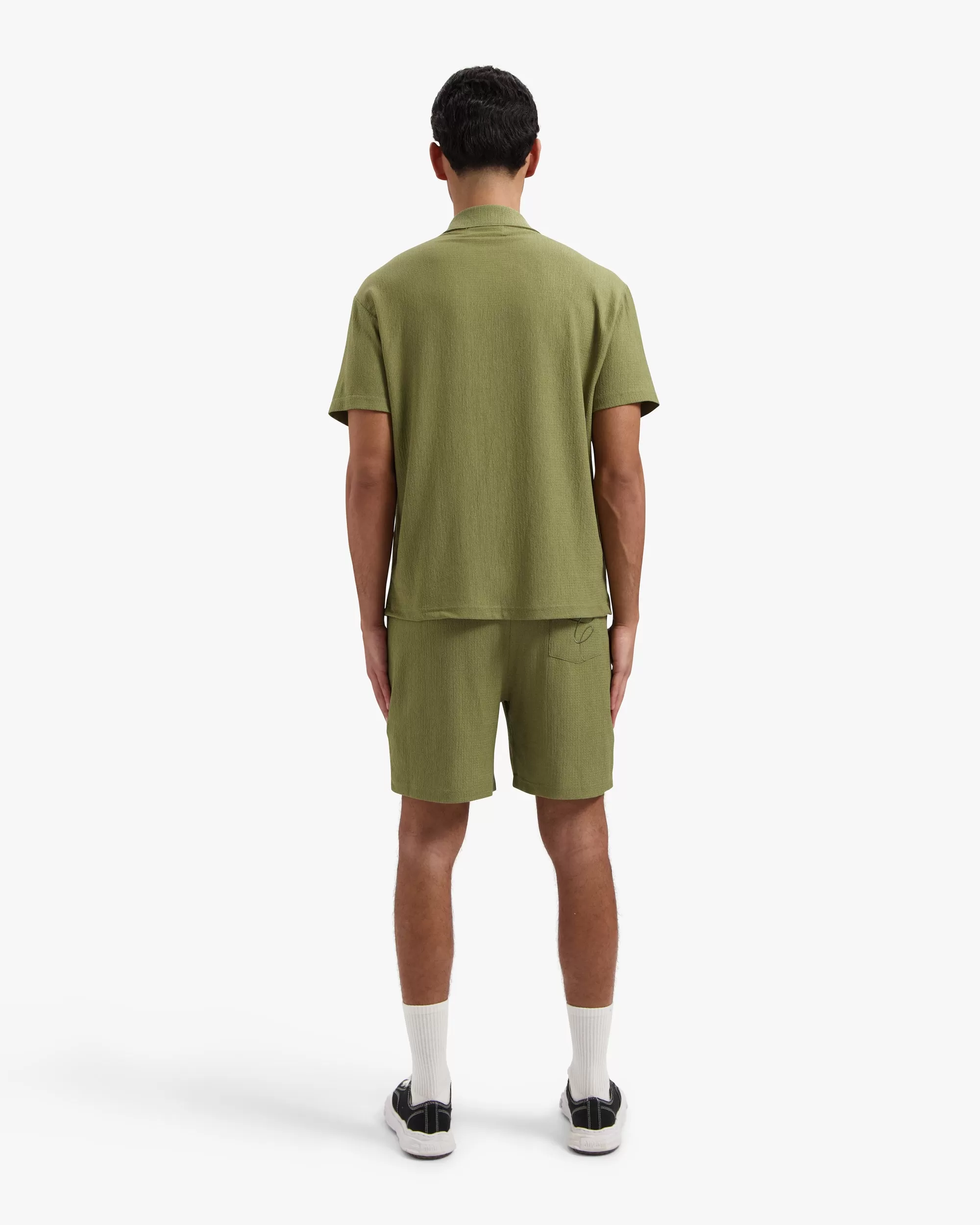 CROYEZ SEERSUCKER SHORTS - WASHED OLIVE