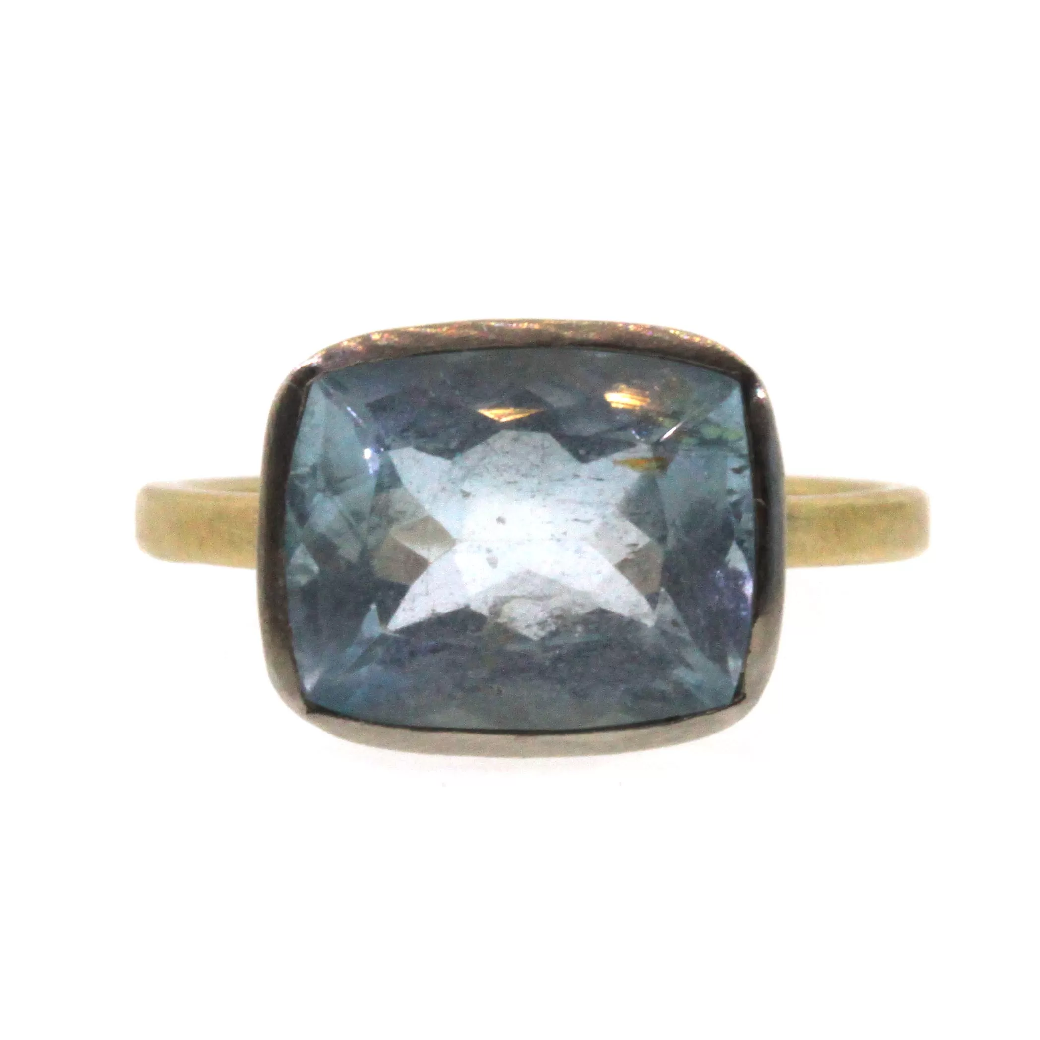 Cushion Aquamarine Ring