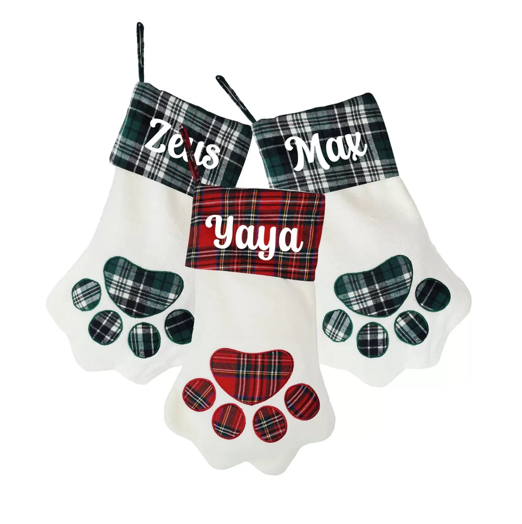 Custom Christmas Paw Stocking