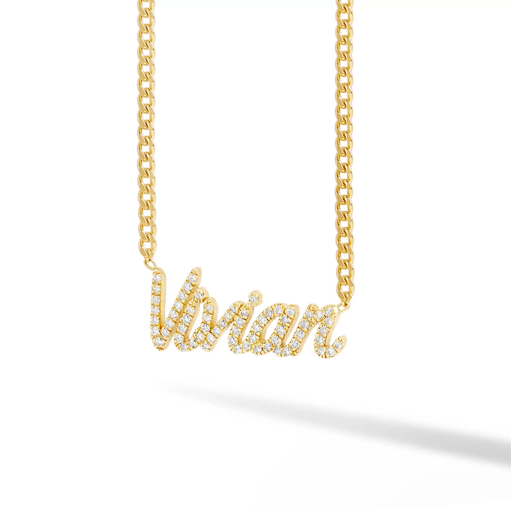 Custom Diamond Name Cuban Link Necklace