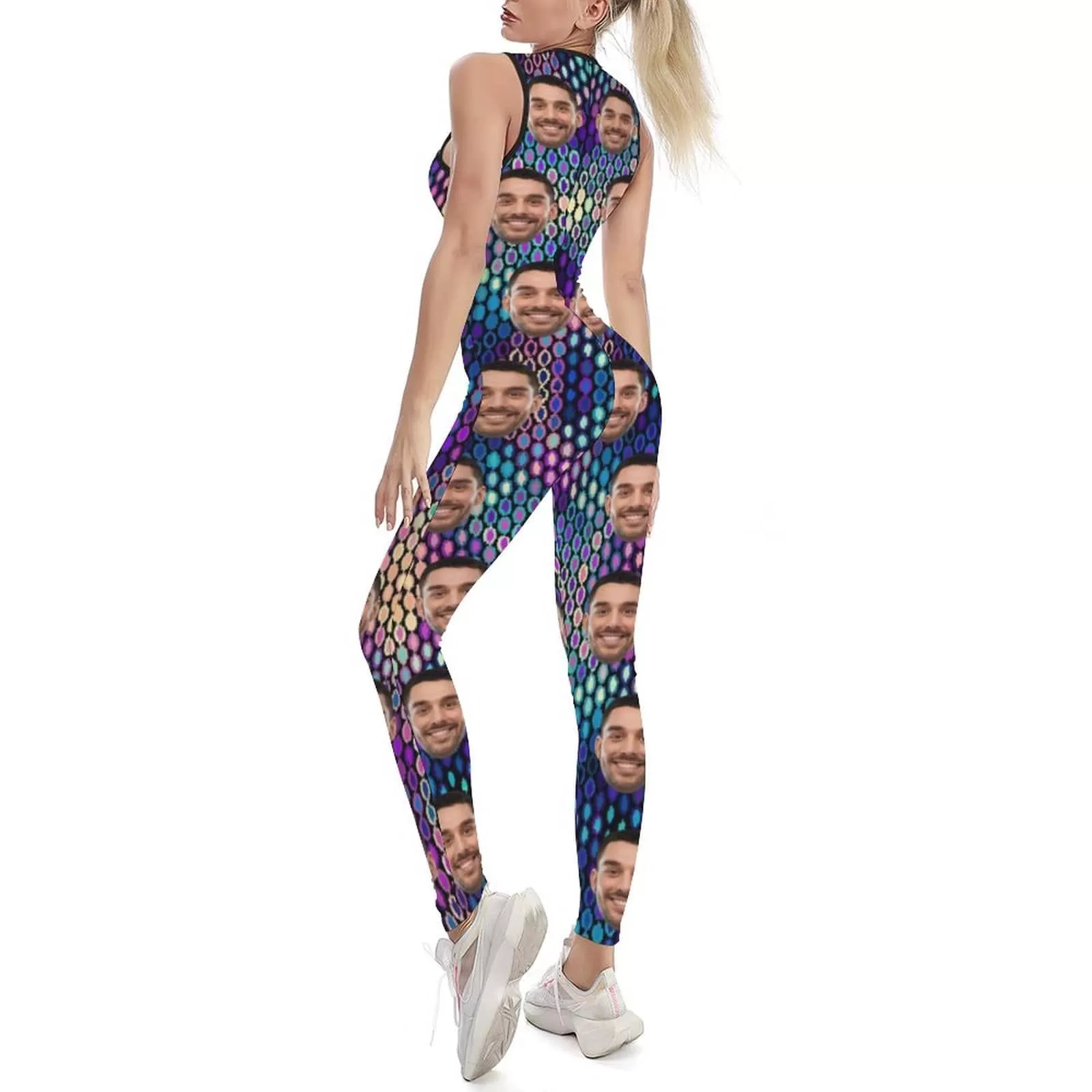 Custom Face Scales Women's Yoga Jumpsuit