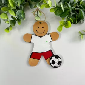 Custom Soccer Player Gingerbread Ornament