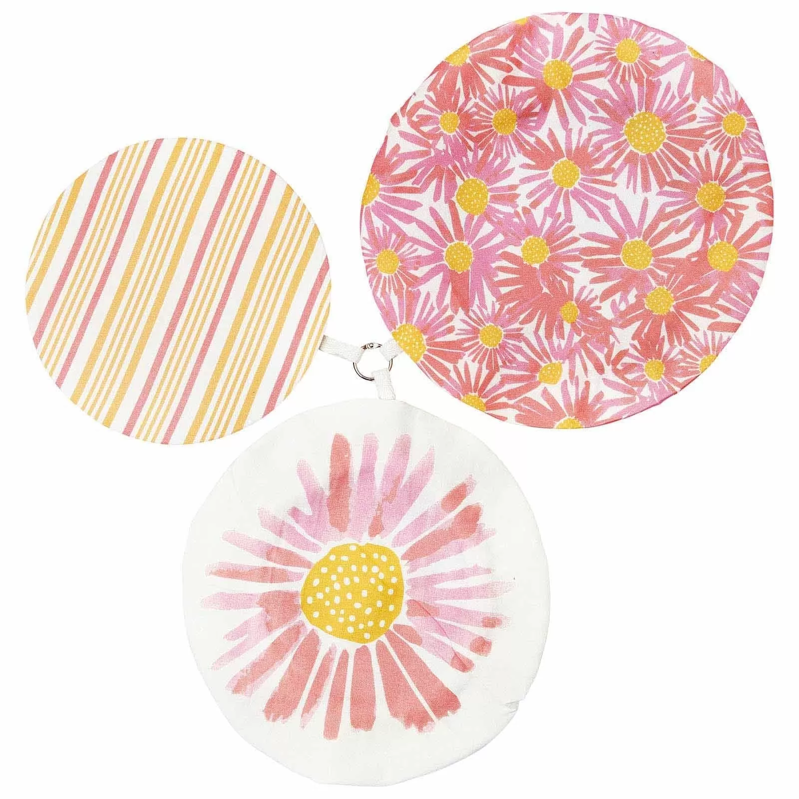 Daisies blu Kitchen Food Storage Covers (Set of 3 )