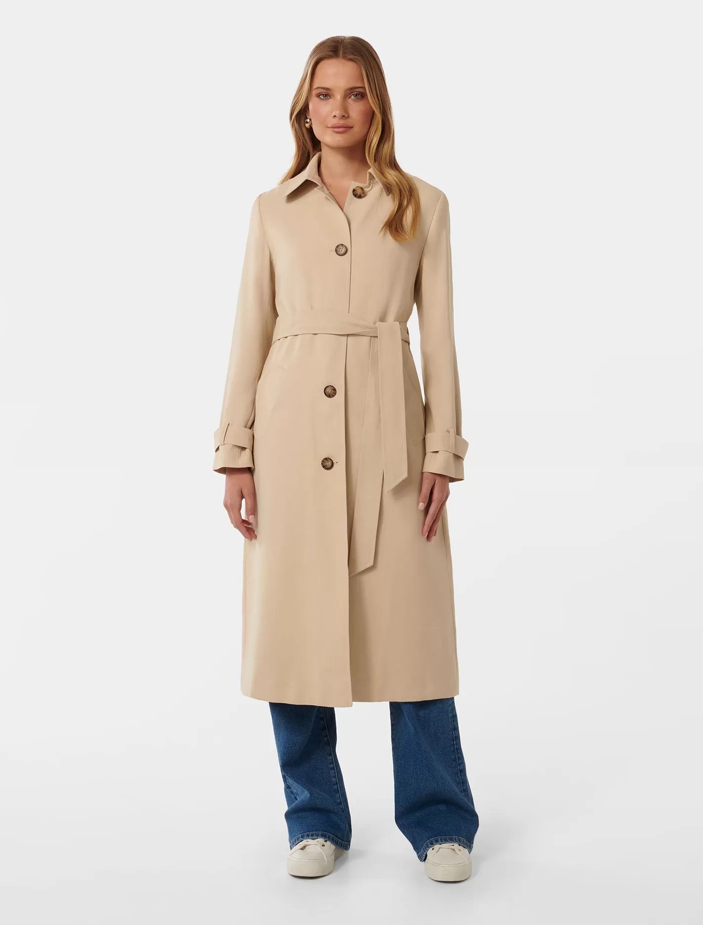 Darlah Single Breasted Soft Trench Coat