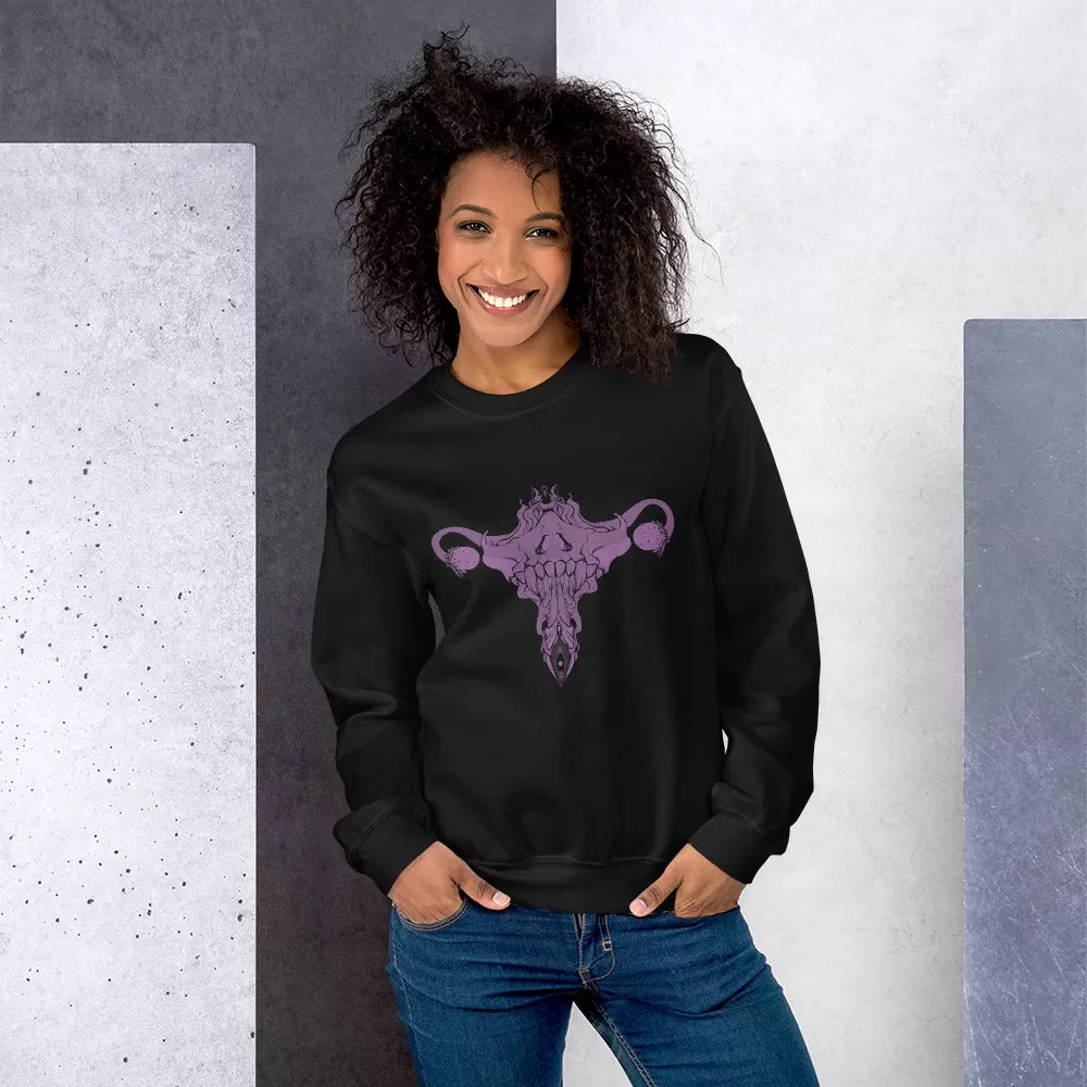 Death Metal Uterus, Unisex Sweatshirt, Black