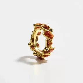 Delos Spessartine Garnet and Spinel Ring 7.5