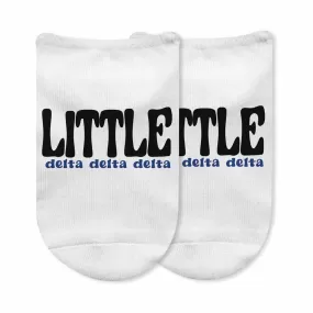 Delta Delta Delta No Show Socks for Bigs and Littles