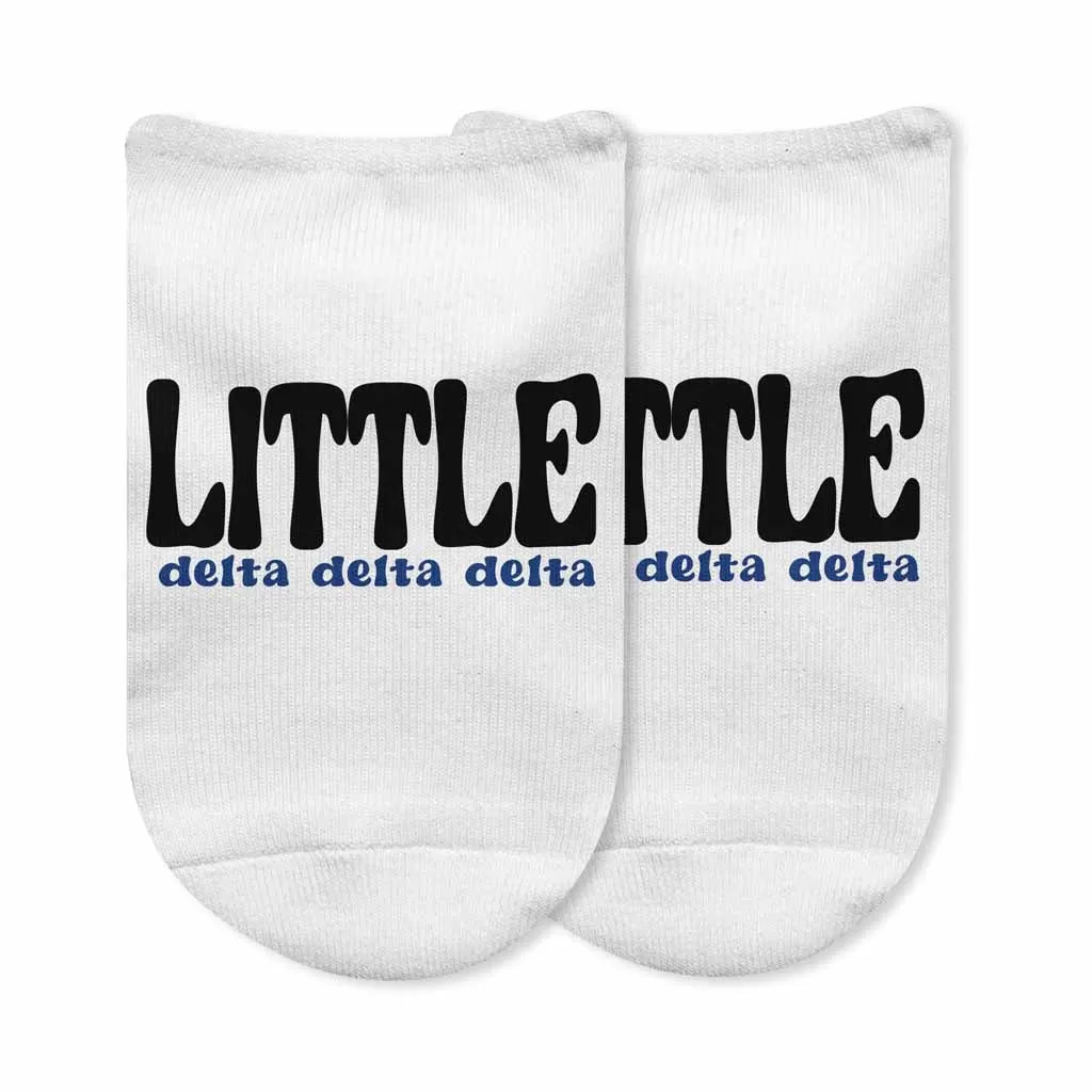 Delta Delta Delta No Show Socks for Bigs and Littles