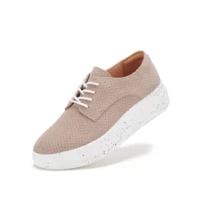 Derby City Pin Punch Taupe Suede