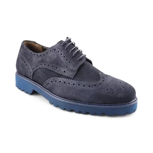 Derby in camoscio blu