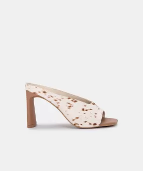 DESI HEELS FAWN CALF HAIR