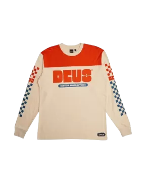 DEUS ECHO MOTO JERSEY DIRTY WHITE