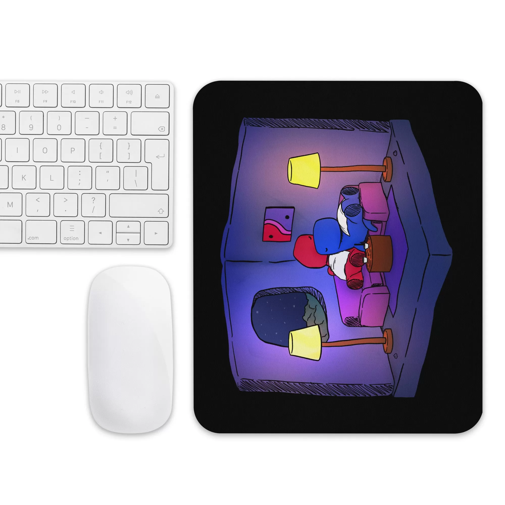 dinosaur couch mouse pad