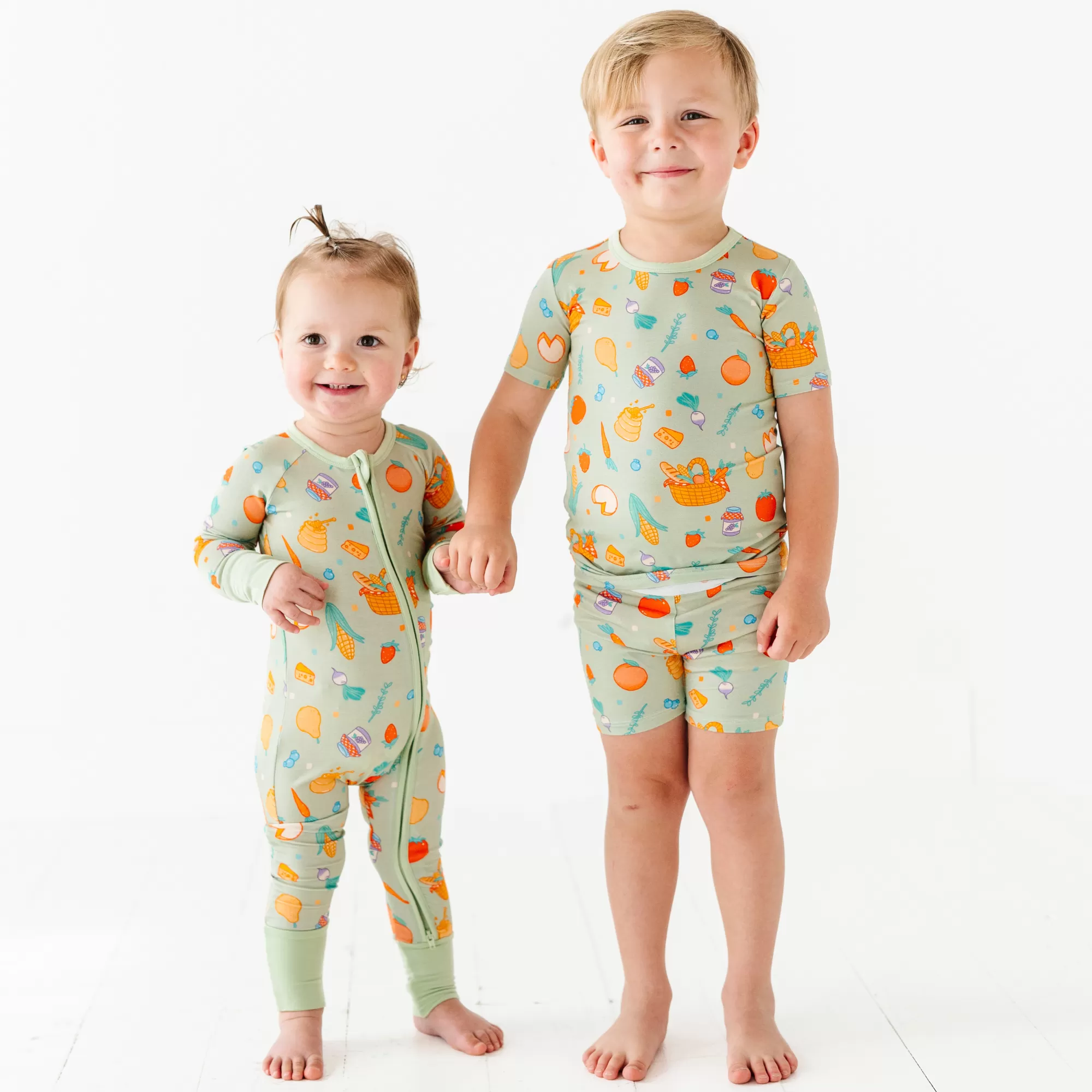 Don't Panic, It's Organic Farmer's Market Toddler/Big Kid Pajamas- Short Sleeve and Shorts