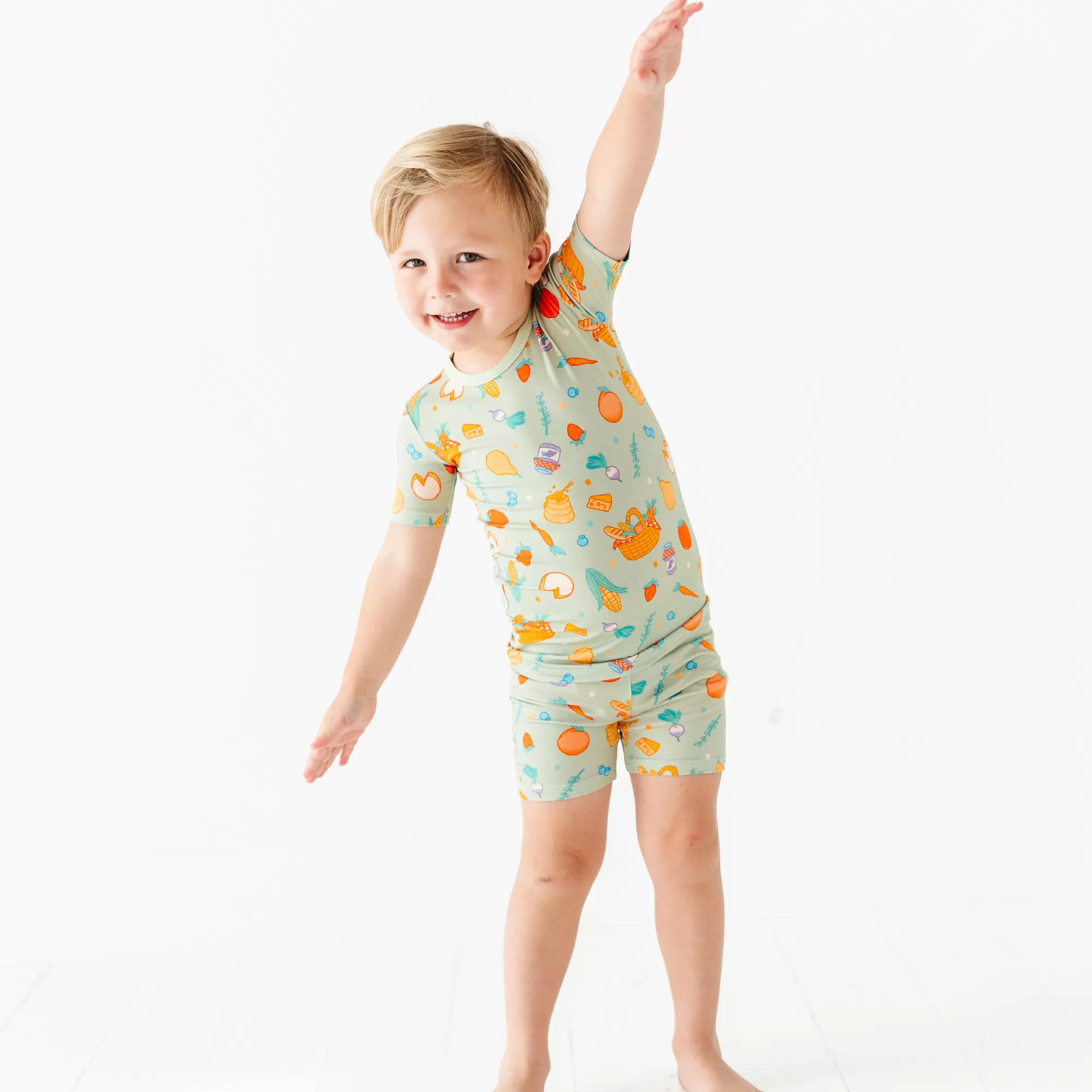 Don't Panic, It's Organic Farmer's Market Toddler/Big Kid Pajamas- Short Sleeve and Shorts