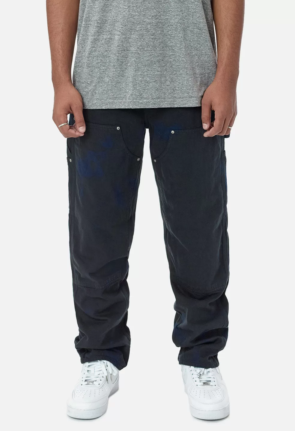 Double Dye Painter's Pant / Indigo X Black