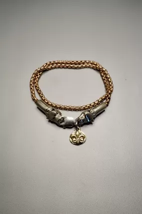 DOUBLE WRAP LION HEADS BRACELET - two made