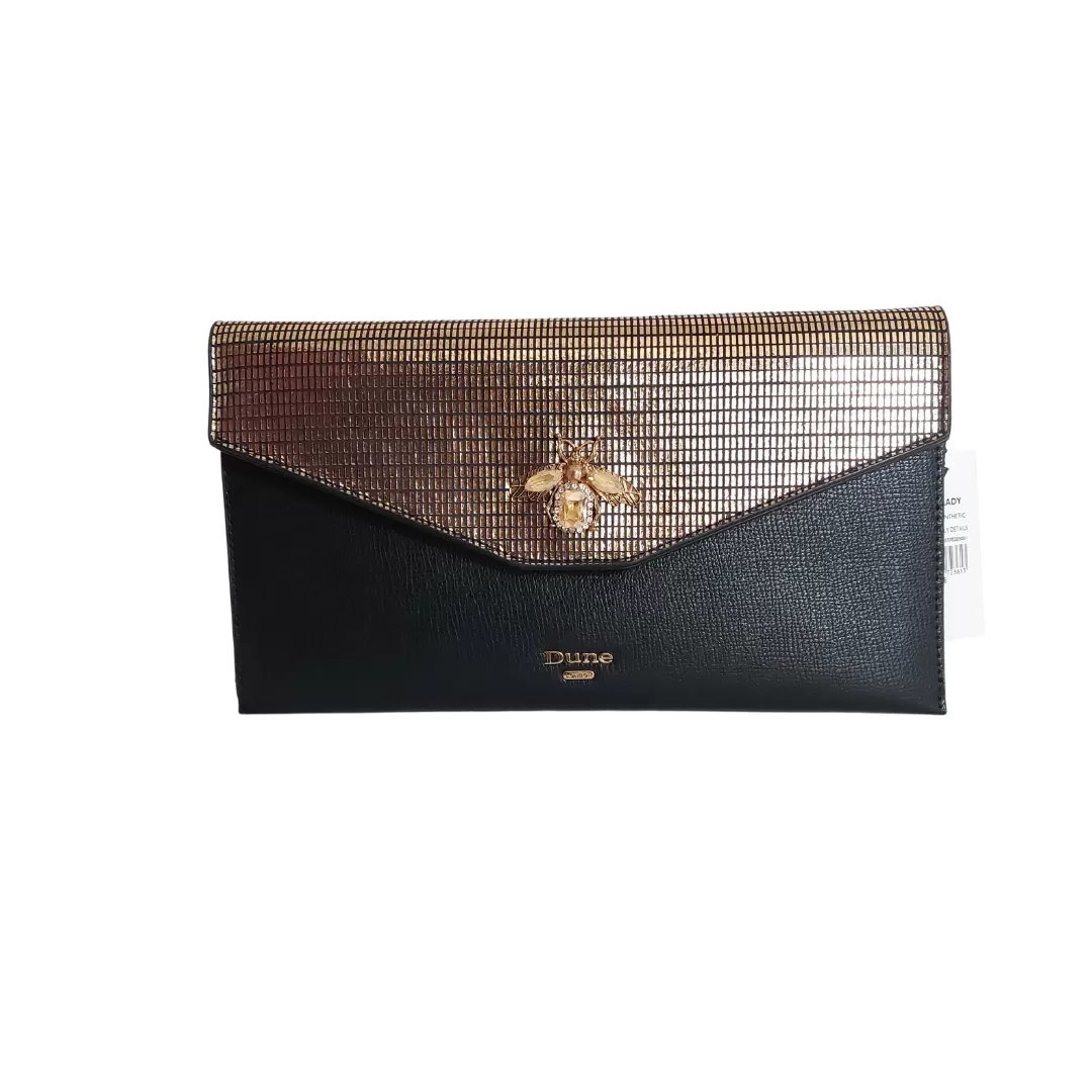 DUNE Black & Gold 'ELADY' Dragonfly Convertible Clutch | Brand New |