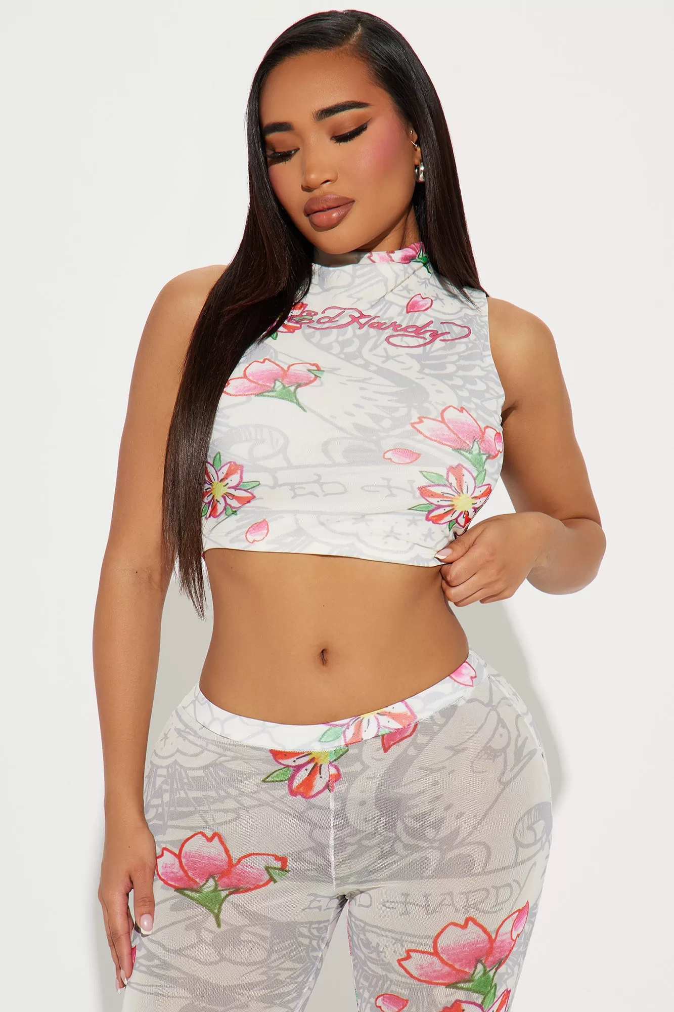 Ed Hardy Eagle Pant Set - Ivory