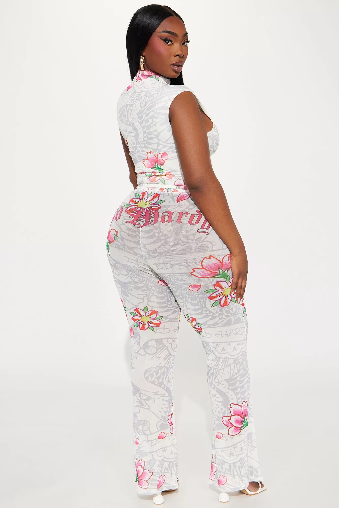 Ed Hardy Eagle Pant Set - Ivory