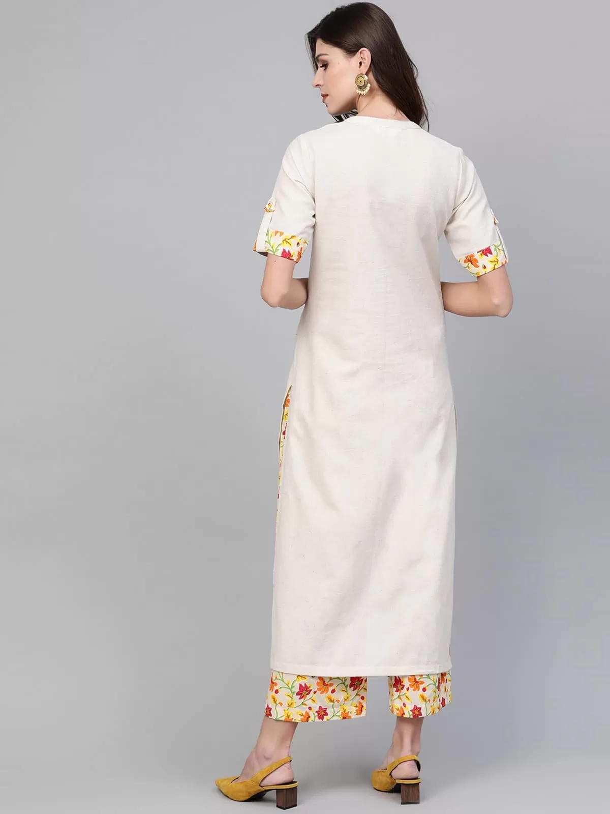 Embroidered Kurta With Palazzo