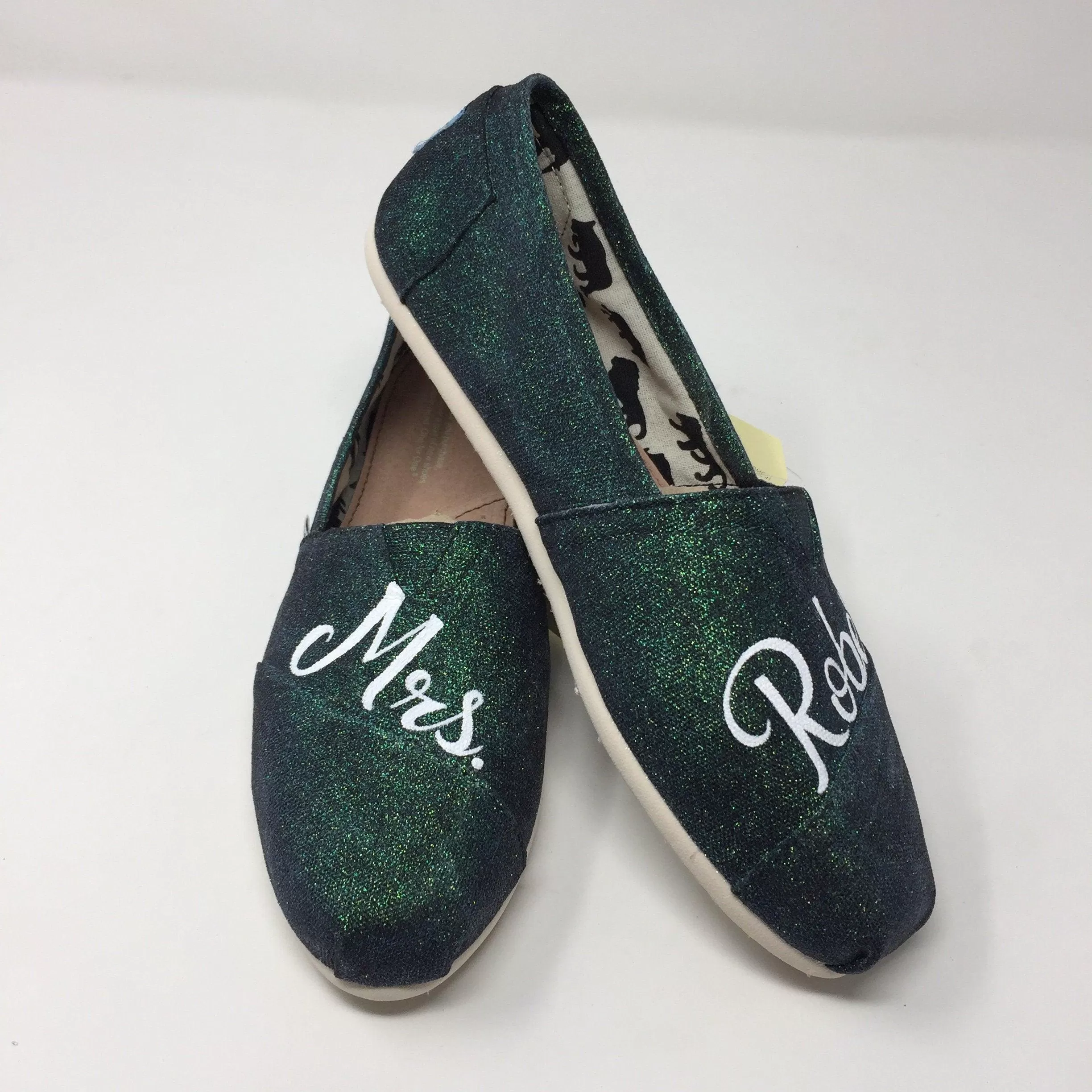 Emerald Glitter Wedding Shoes