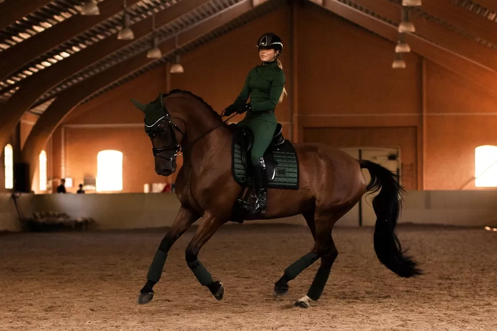 EQUESTRIAN STOCKHOLM DRESSAGE SADDLE PAD SPORTIVE SYCAMORE GREEN