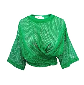 ERZUMAH Holly Than Thou Short Sleeve Wrap Top