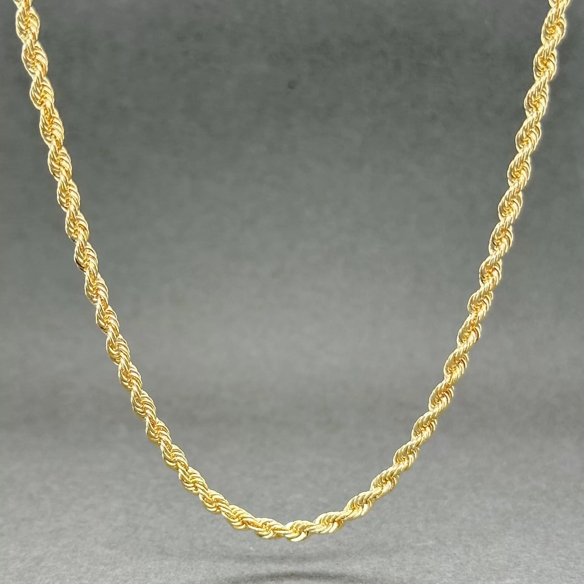 Estate 14K Y Gold 2.60mm 20” Rope Chain