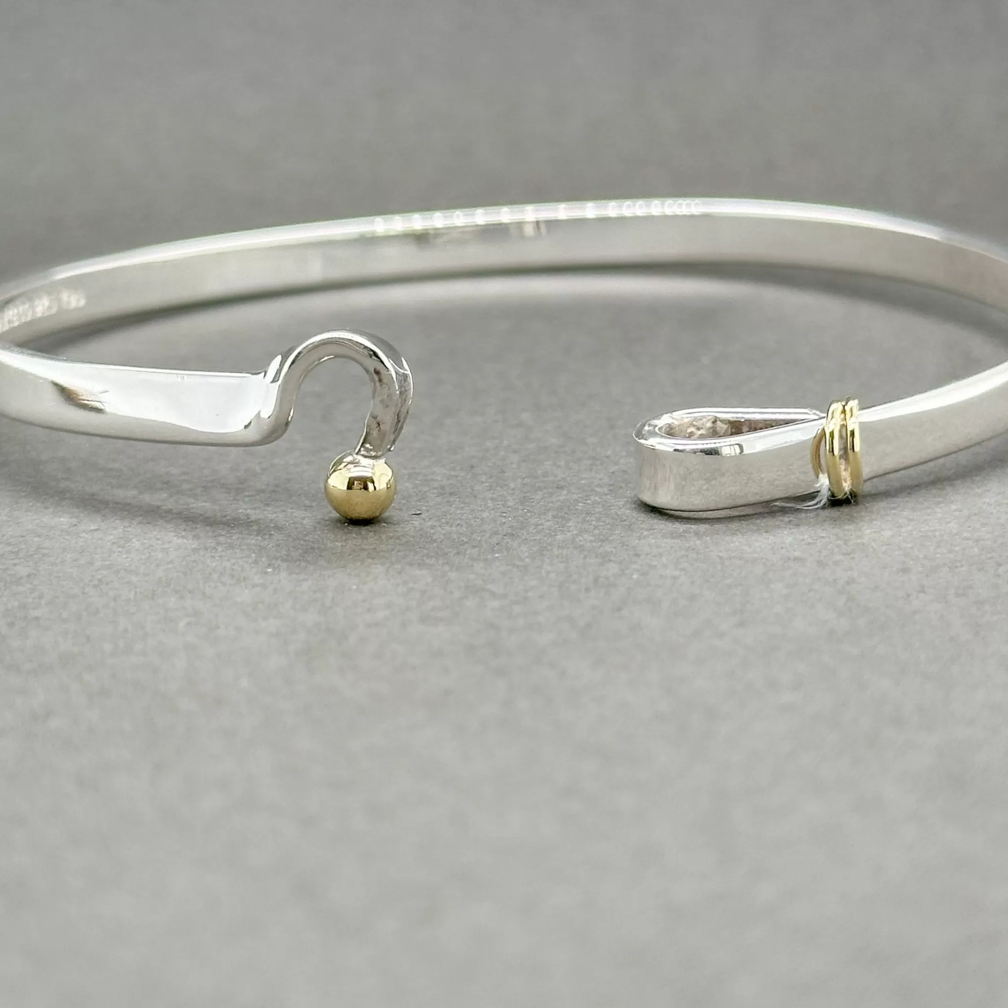 Estate Tiffany & Co. SS 18 Hook & Eye Bangle Bracelet