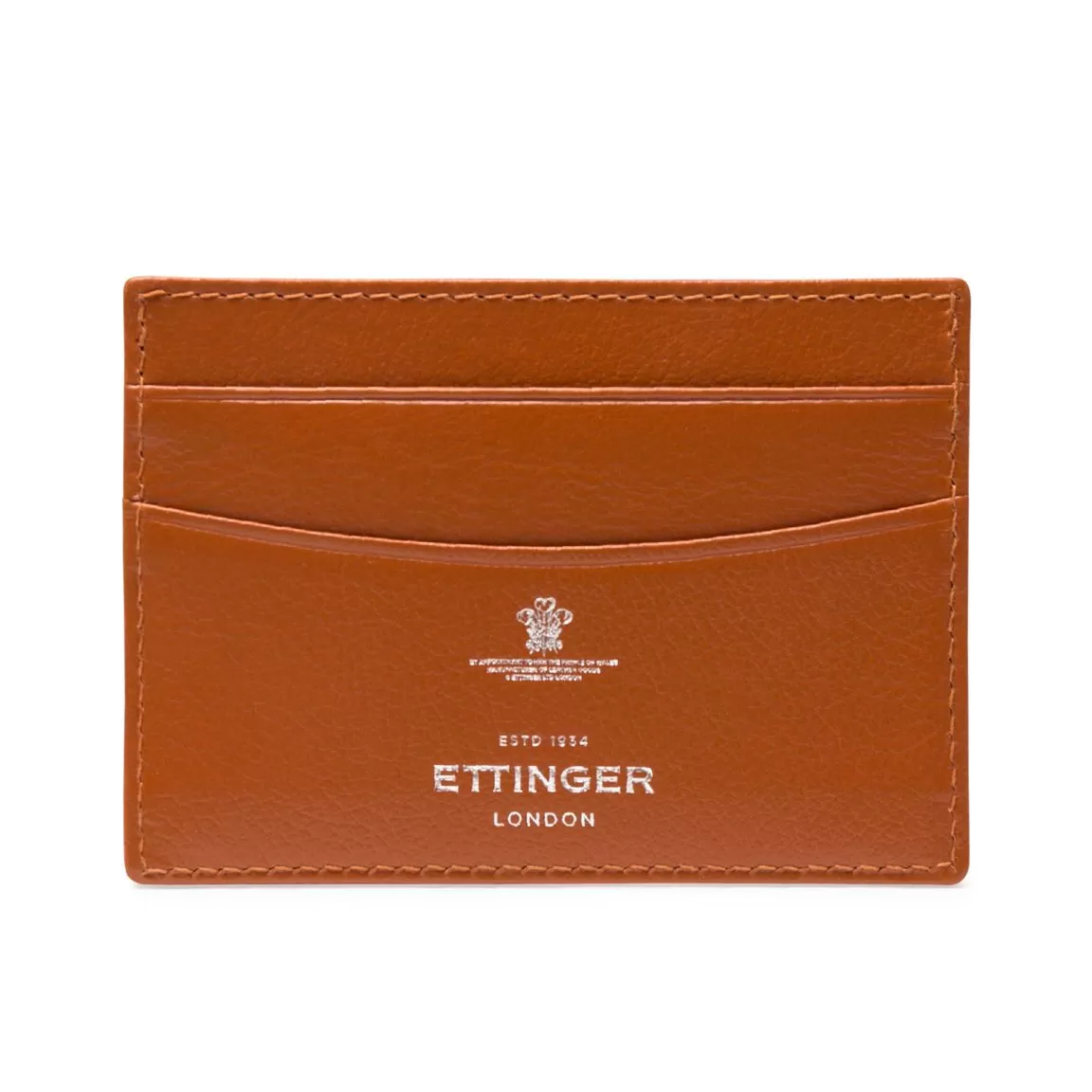 Ettinger Tan Capra Leather Flat Credit Card Case