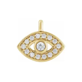 Evil Eye Charm | Diamond | 14k Yellow Gold