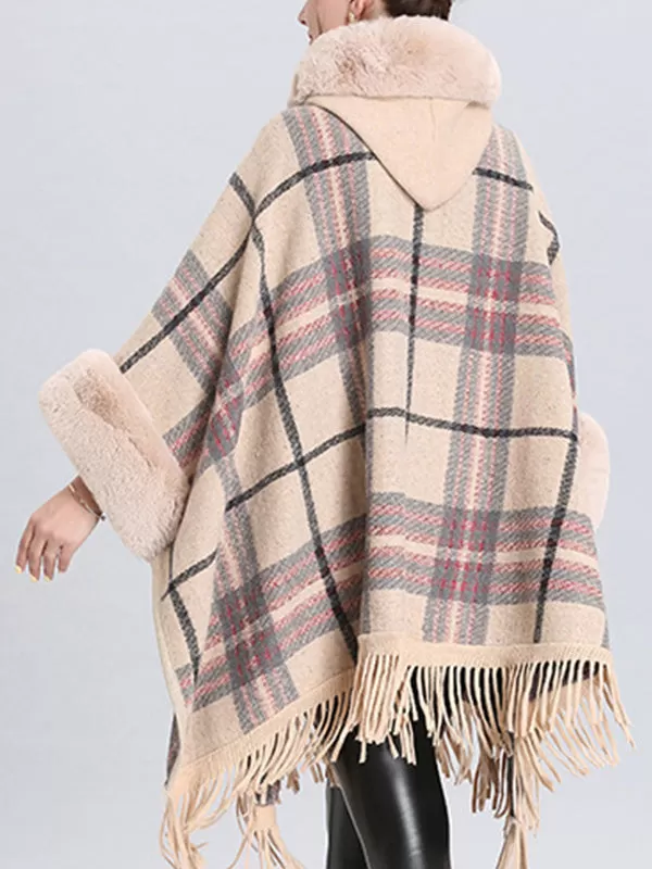 Extravagant Tassel Border Flully Neck Cape Cardigan