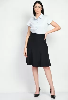 Exude Resilience Striped A-line Skirt (Navy)