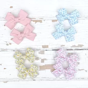 Fabric Hair Bow Sets