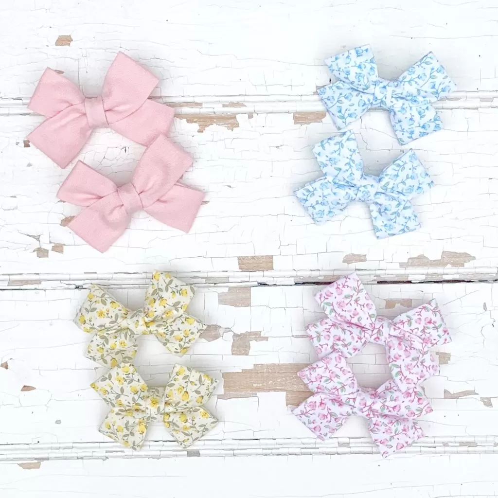 Fabric Hair Bow Sets