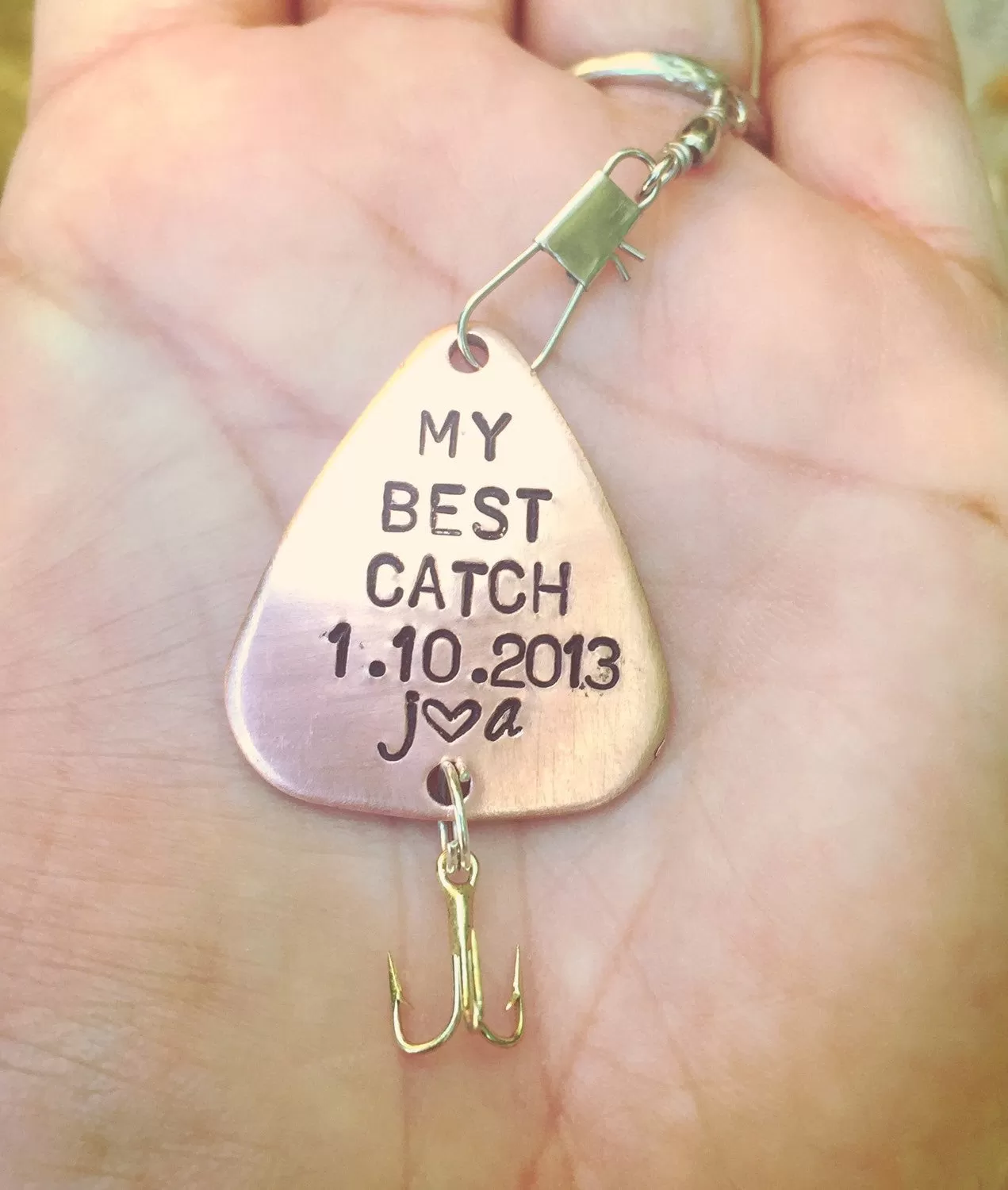 Father's Day Gift, Fishing Lure, Boyfriend Gift, Hooked On You, My Best Catch, Personalized Fishing Lure,natashaaloha