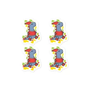 festive t-rex small stickers