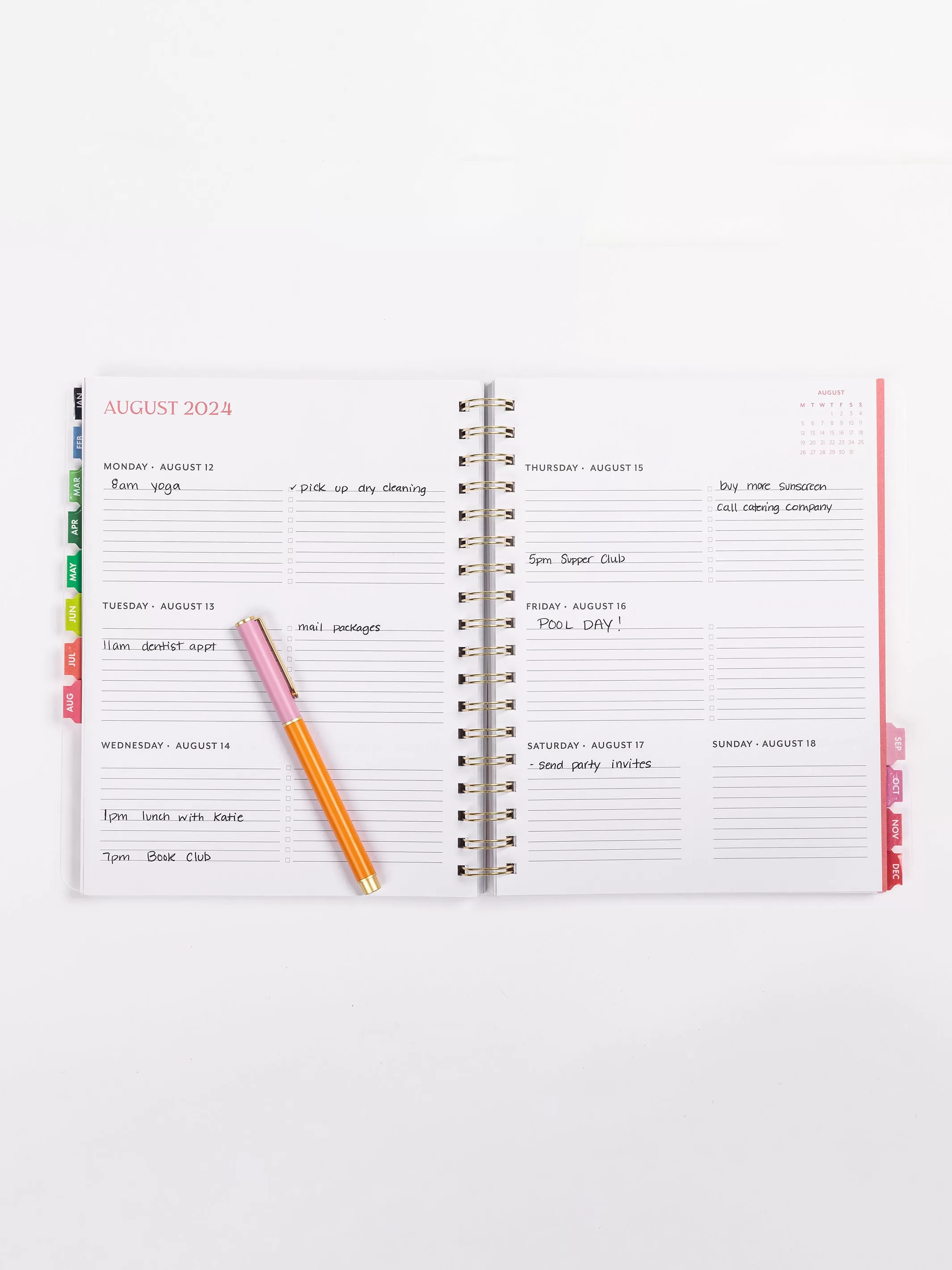 FINAL SALE - 2024 Spiral Weekly Planner | Bamboo Breeze Green