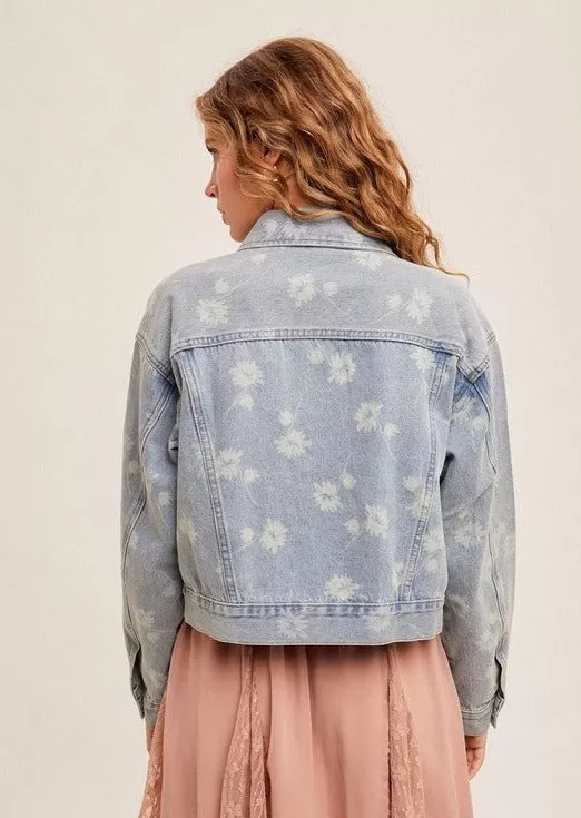 FINAL SALE - Delilah Denim Floral Jacket