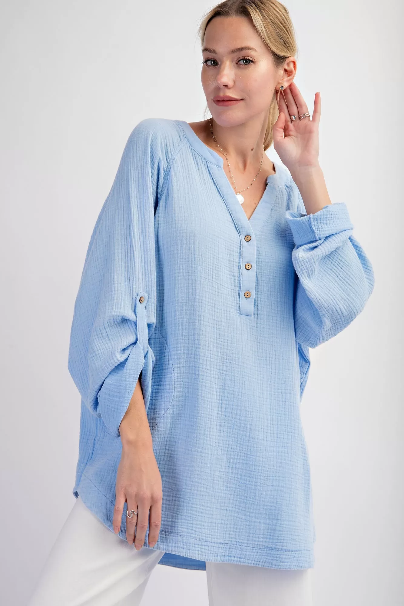 FINAL SALE - Gauze Pocket Tunic - 2 Colors!