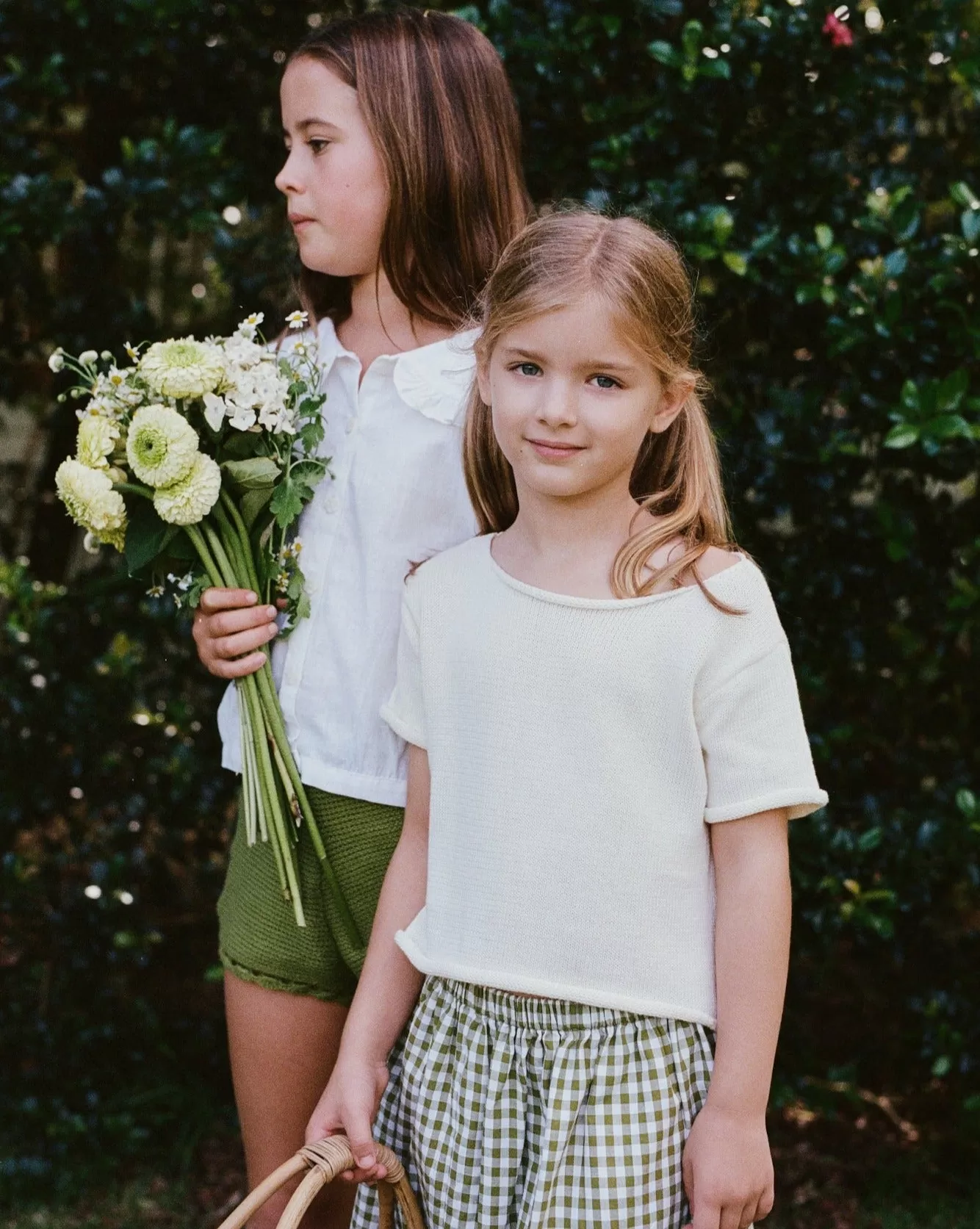 Fleur Skirt, Olive Gingham