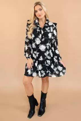 Floral Fatale Black Floral Lace Dress - Final Sale