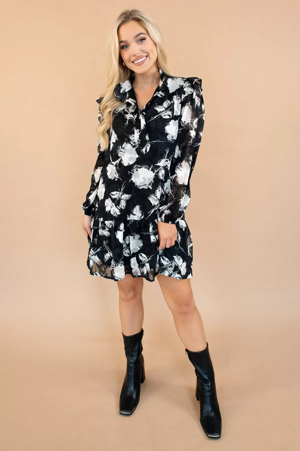 Floral Fatale Black Floral Lace Dress - Final Sale