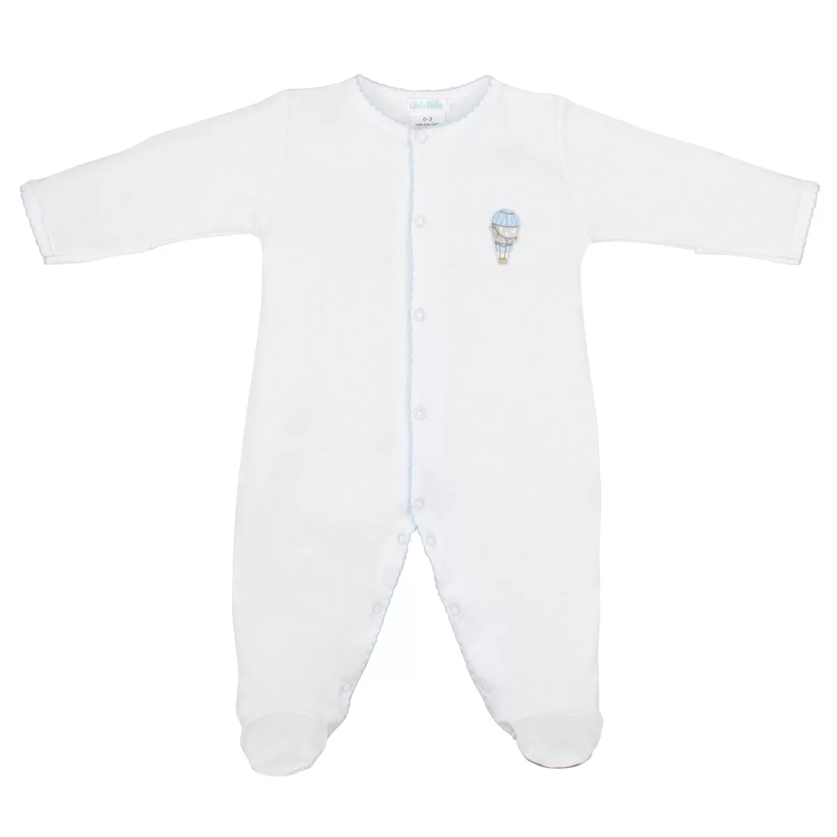 Fly Away Embroidery Footie | Baby Boy