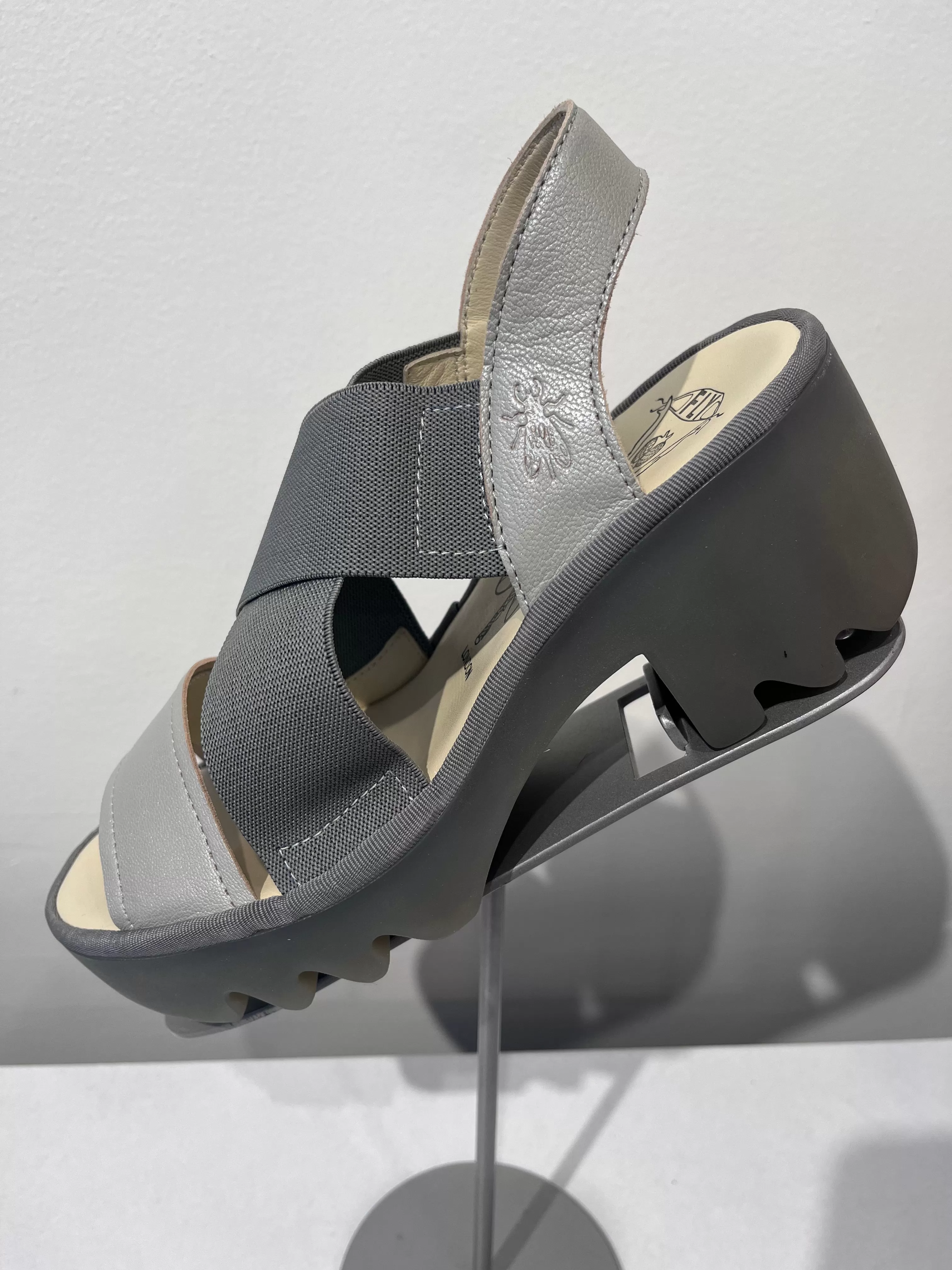 Fly London Taji Sandals | Black   Silver