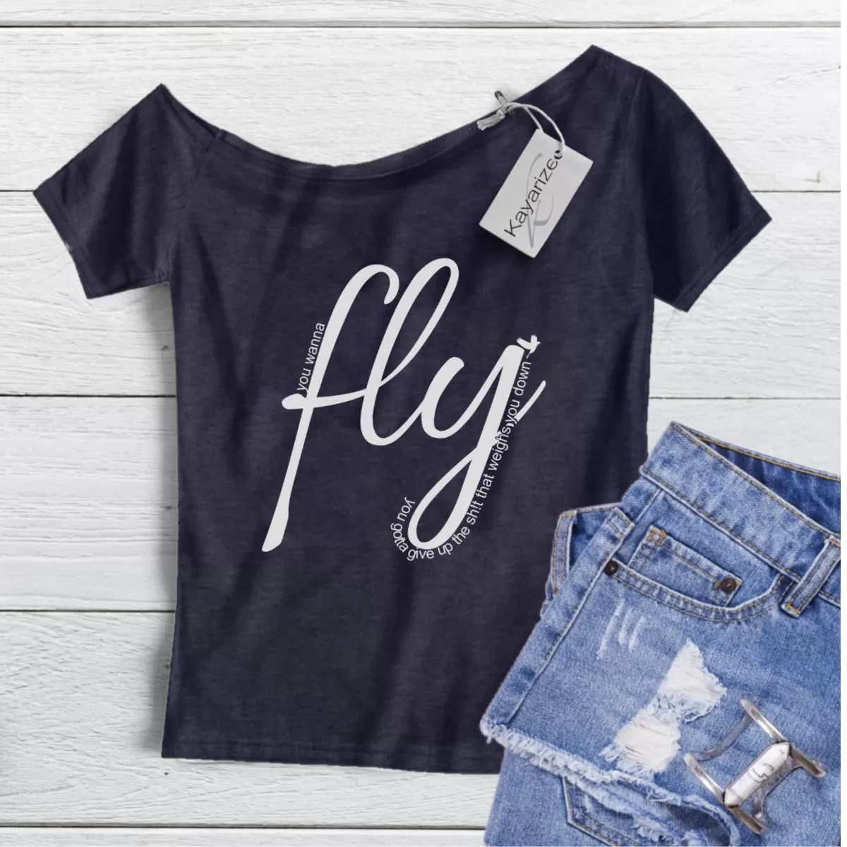 Fly  - Off the Shoulder Tee