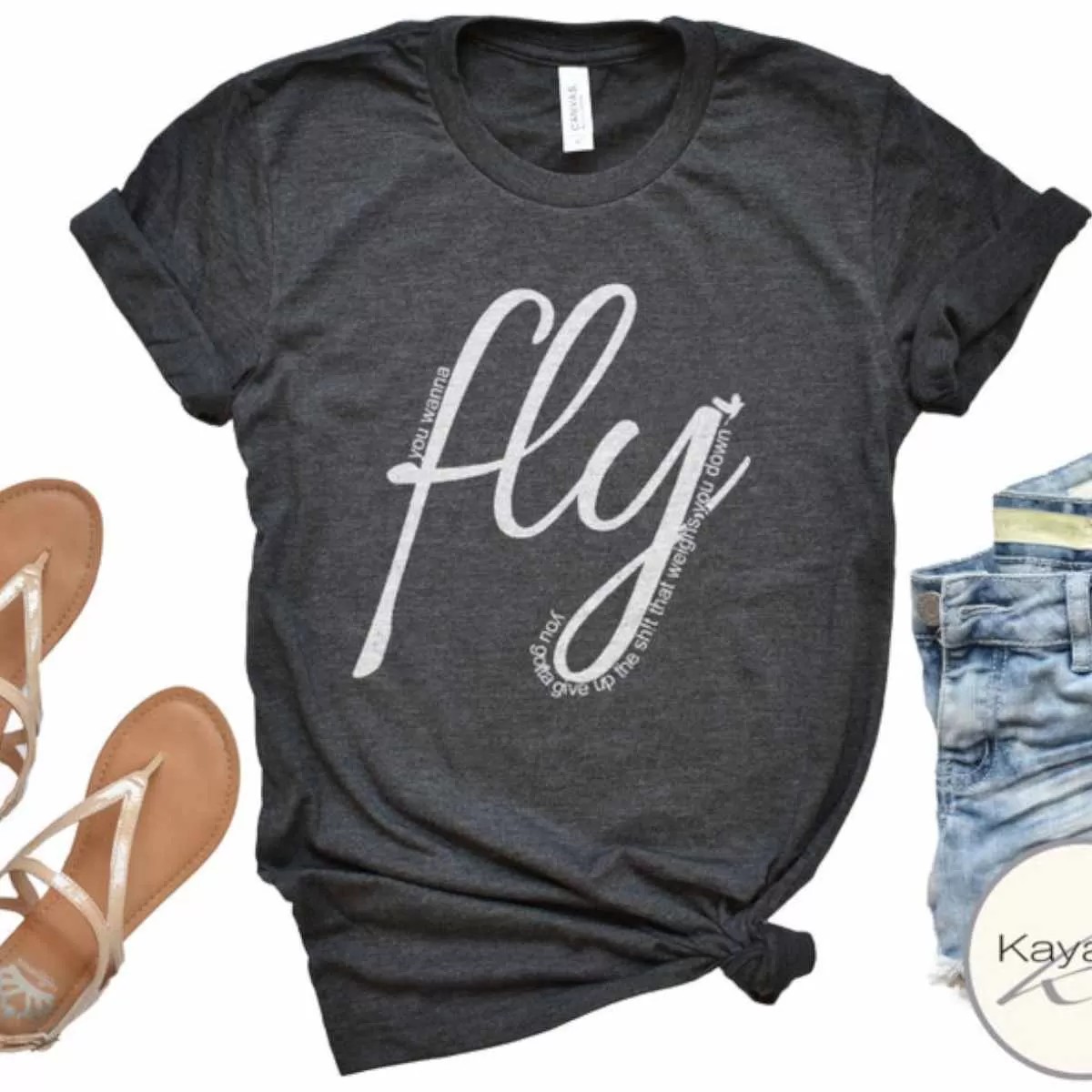 Fly- Toni Morrison Quotes - Relaxed  Fit Tee