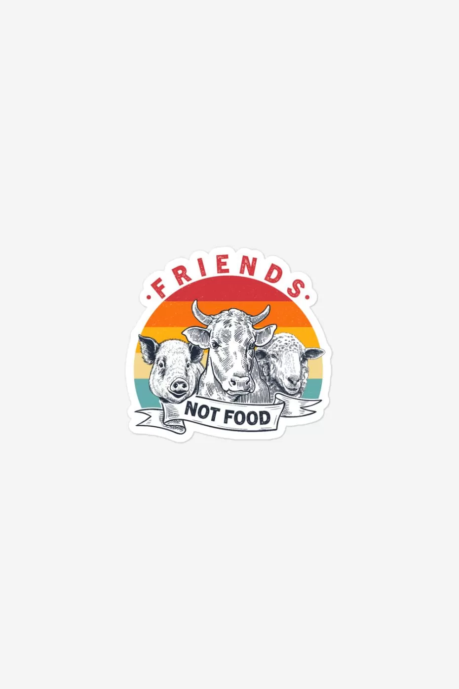 Friends Not Food - Bubble-free stickers