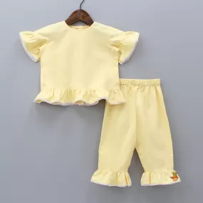 Frilly Yellow Sleepwear